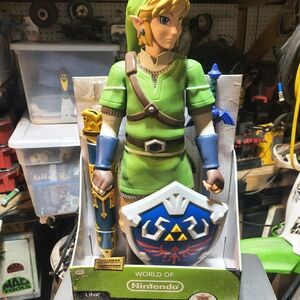 Nintendo Link Figure with Green Tunic and Blue Shield
